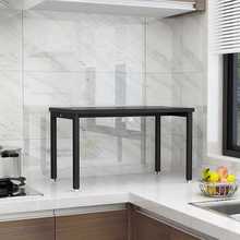 黑色厨房台面置物架微波炉架子桌面烤箱置物架子收纳整理调料置物