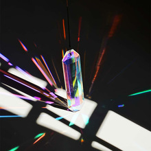 跨境水晶棱镜捕手窗悬挂捕光器 AB 彩色水晶刻面棱镜彩虹制造吊坠