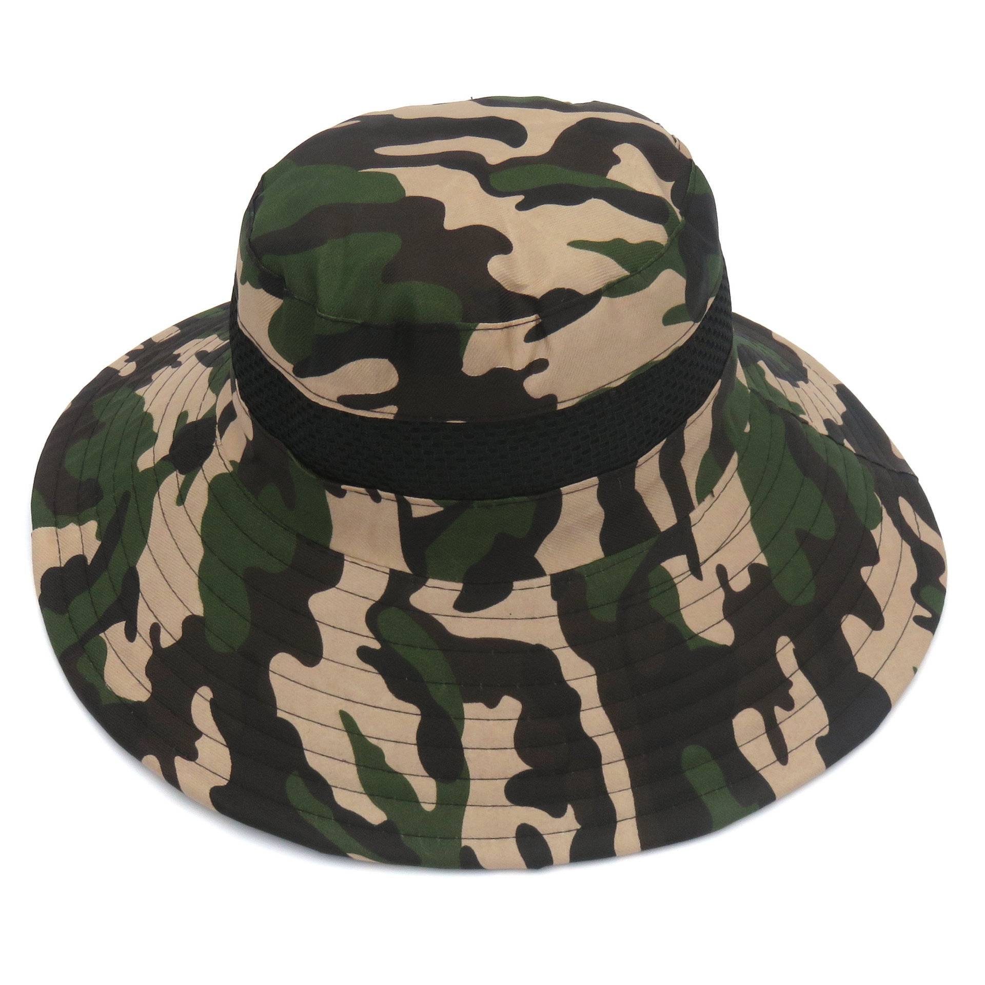 迷彩渔夫帽 男士户外休闲遮阳钓鱼帽大沿双面可戴迷彩防晒太阳帽