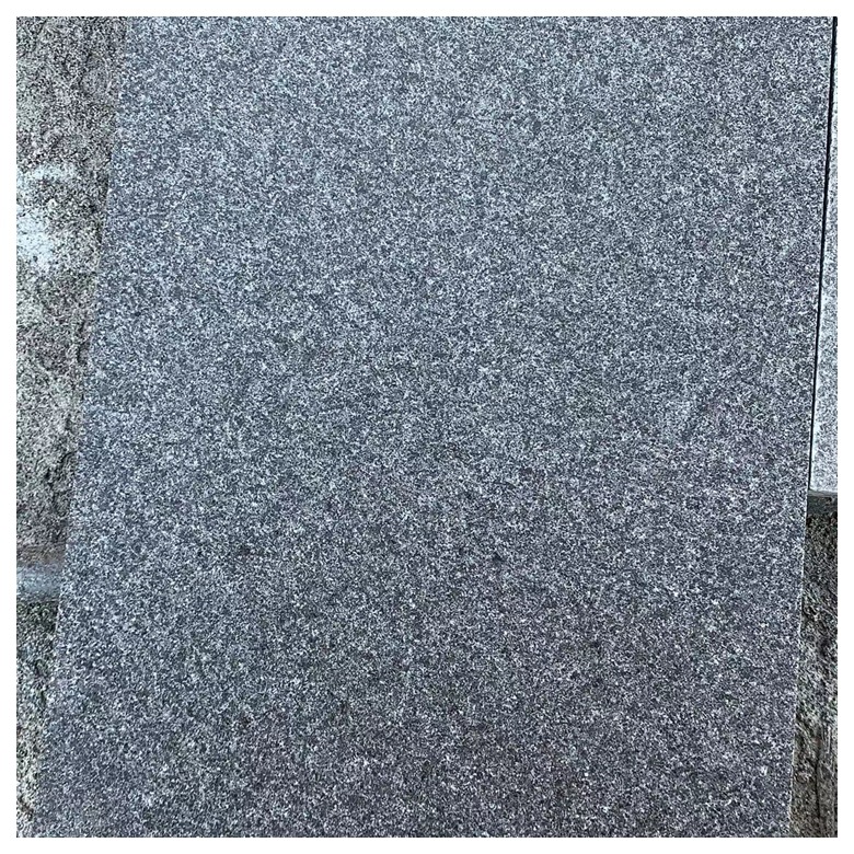 芝麻黑火烧板 芝麻黑石材 花岗岩火烧板 公园广场地铺 楼梯台阶板