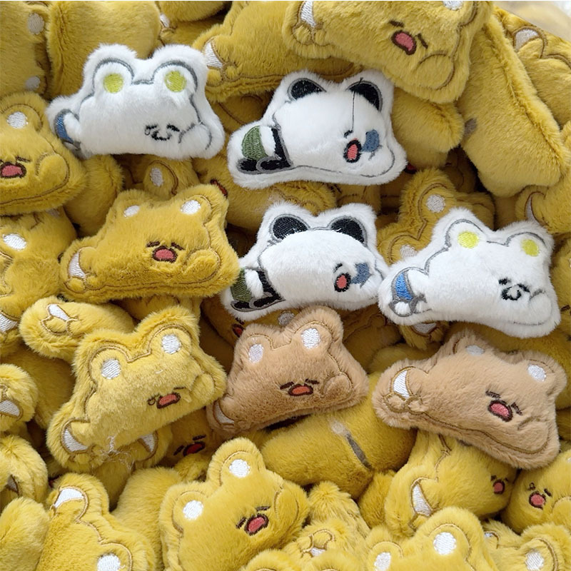 毛绒瞌睡熊卡通毛绒动物DIY配饰装饰配件鞋帽服装辅料袜子装饰