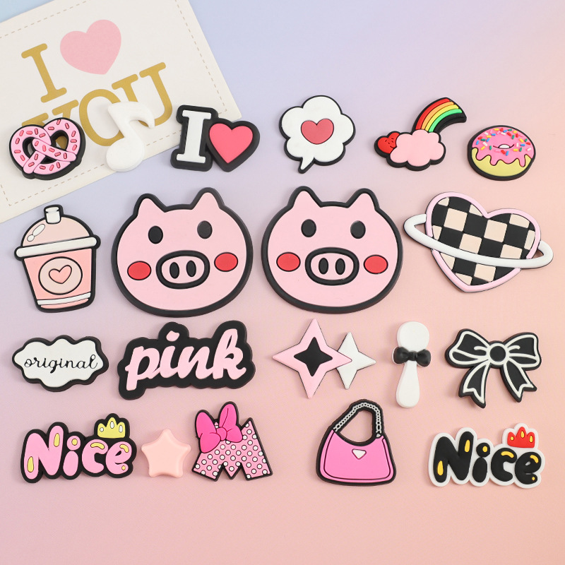 PINK粉红猪猪卡通红脸小猪DIY儿童水杯牙刷杯居家毛绒拖鞋钥匙包