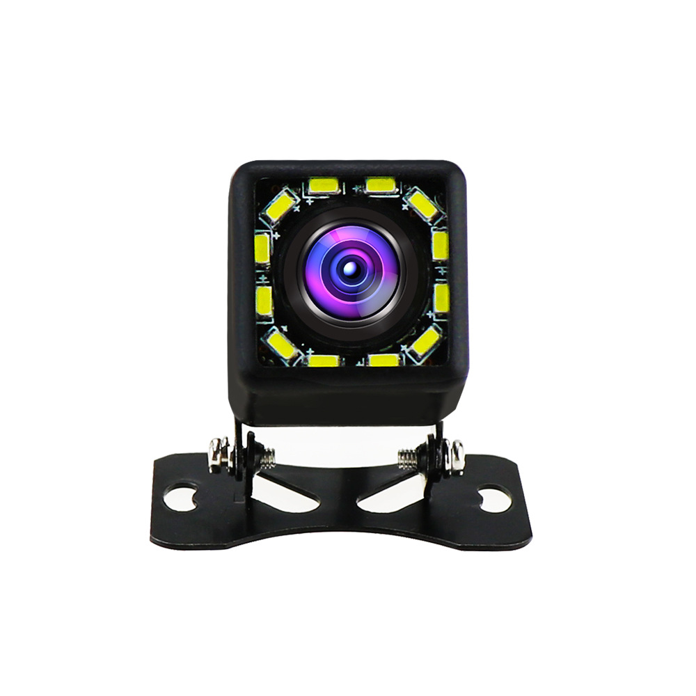 Cross-Border Wholesale Car CCD Rear-View Camera Reversing Image Night Vision 12led Light Car Camera Spot