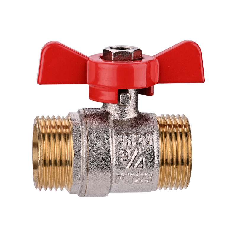 Thickened Copper Ball Valve 4 Points 6 Points Tap Water Valve Water Shift Brass Double Outer Wire Valve DN15 20