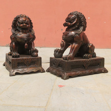特大号铜狮子北京狮一对宫门狮看门狮子妙音铜器定铜雕装饰做摆件