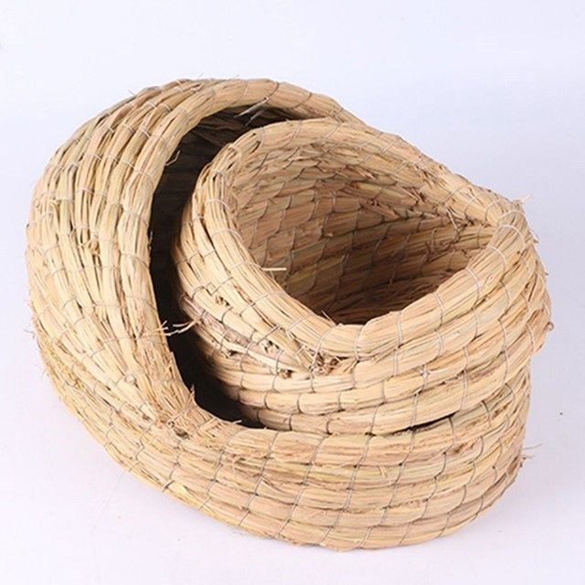 芦丁鸡造景用品芦丁鸡饲养箱木头大草窝下蛋窝家用户外室内鸡窝