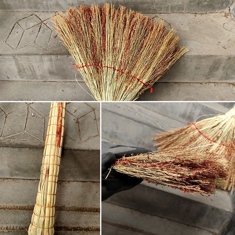 扫把单个家用老式扫地笤帚不沾头发糜子农村高粱苗扫把代发-阿里巴巴