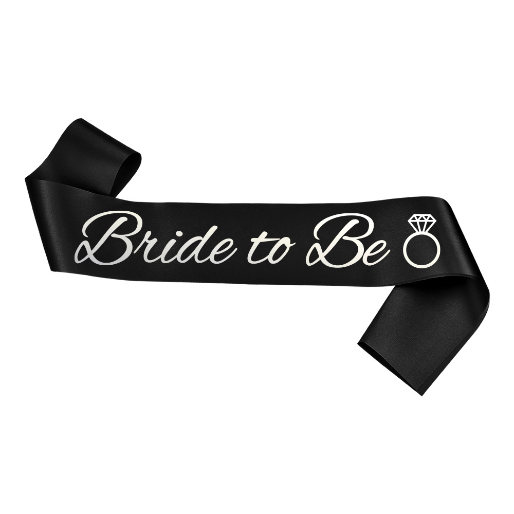 Amazon Hot Bachelor Party Bride to Be Ceremonial Belt Satin Rose Gold Bronzing Bridal Shoulder Strap