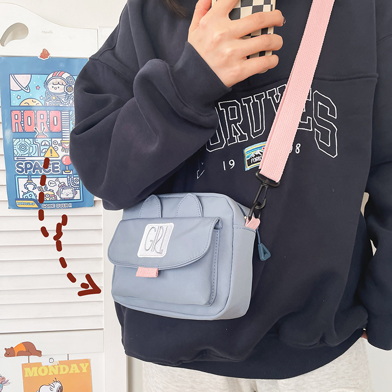 2022 Spring and Summer New Cute Small Bag Japanese College Style Funny Personality Rabbit Ears Girl Students' Crossbody Bag