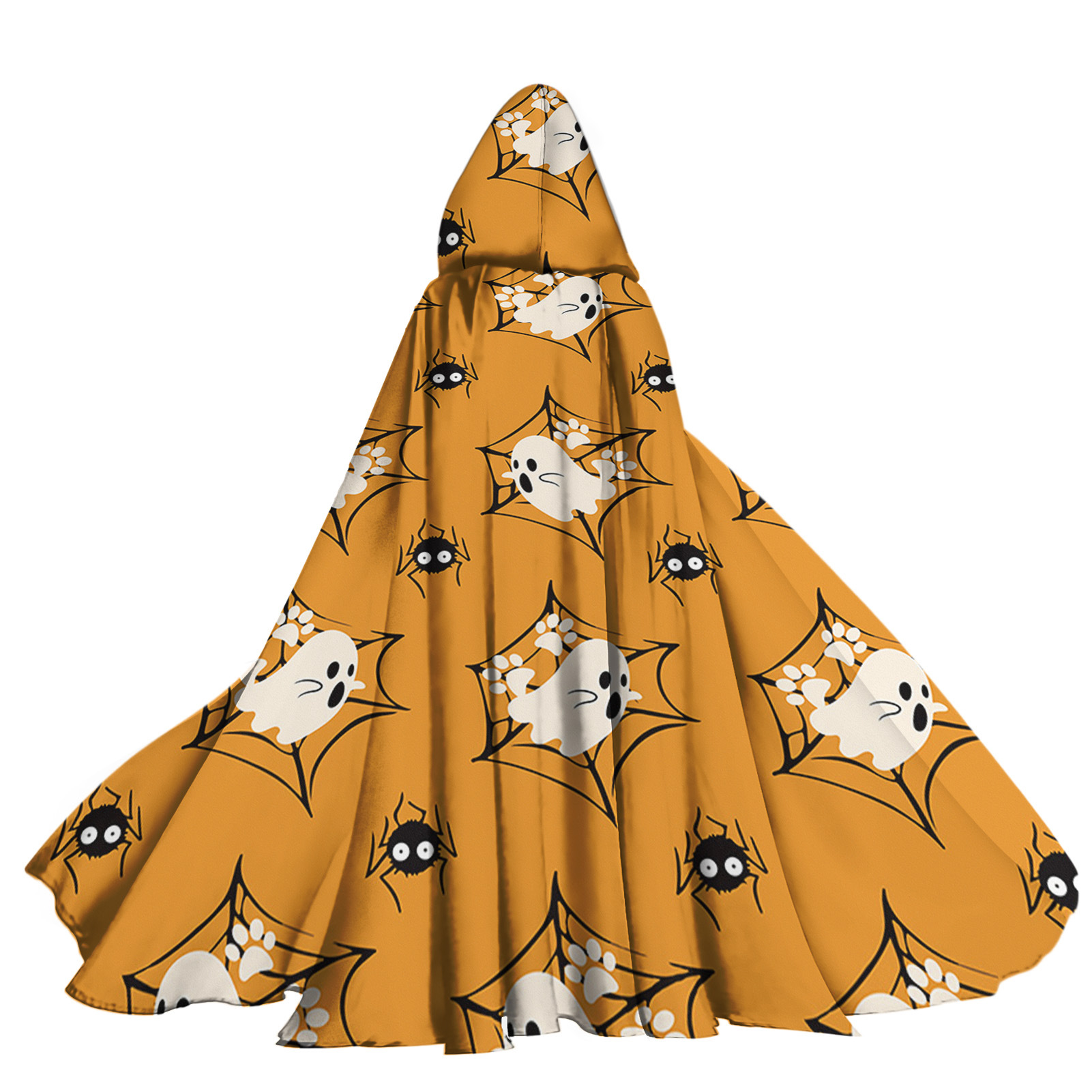 all saints day跨境代发成人长款斗篷来图印刷披肩南瓜长袍一件起