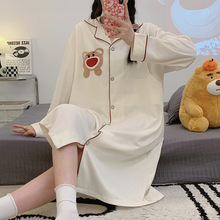 孕妇睡衣女夏季哺乳衣纯棉连衣裙月子服待产产后家居服怀孕期春秋