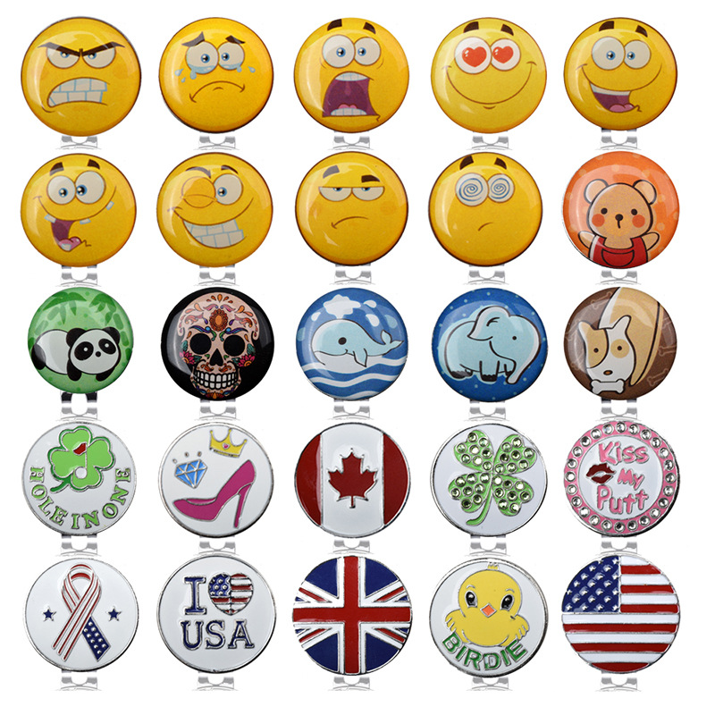 Golf Ball Marker Hat Clip Magnet Ballmarker Golf Clip Mark Golf Hat Clip Hat Clip Cross-Border Hot Selling