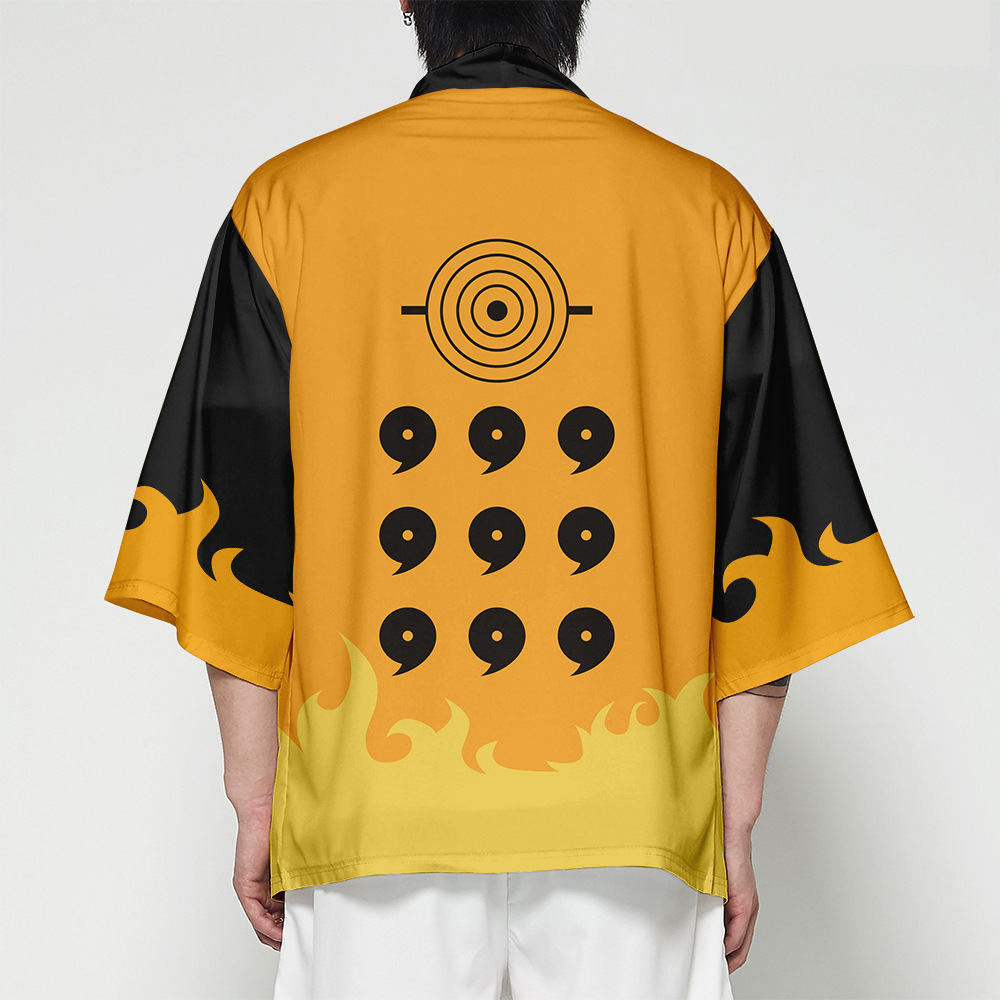 跨境 火影忍者动漫周边羽织和服外套晓组织鸣人二次元披风