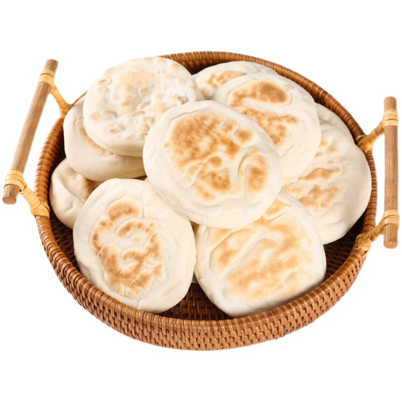 白吉馍饼肉夹馍饼胚陕西特产早餐店半成品烧饼商用火烧饼56个面饼