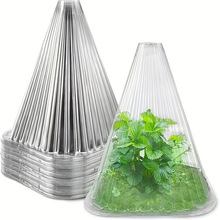 植物保温罩植物育苗罩闷养罩钟罩锥形绿色植物罩植物幼苗防风罩