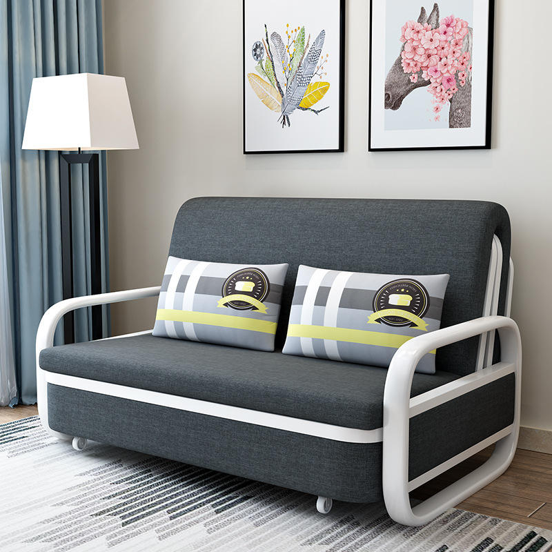 沙发床可伸缩单人床宽80cm 可折叠两用午睡床1米小户型阳台折叠床