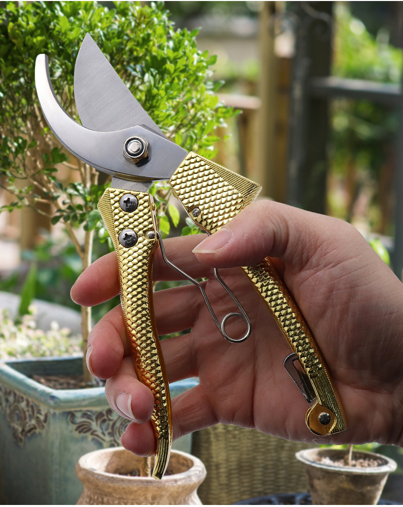 园林果枝修理嫁接剪 花枝修剪树枝剪刀 花艺绿植不锈钢小剪刀