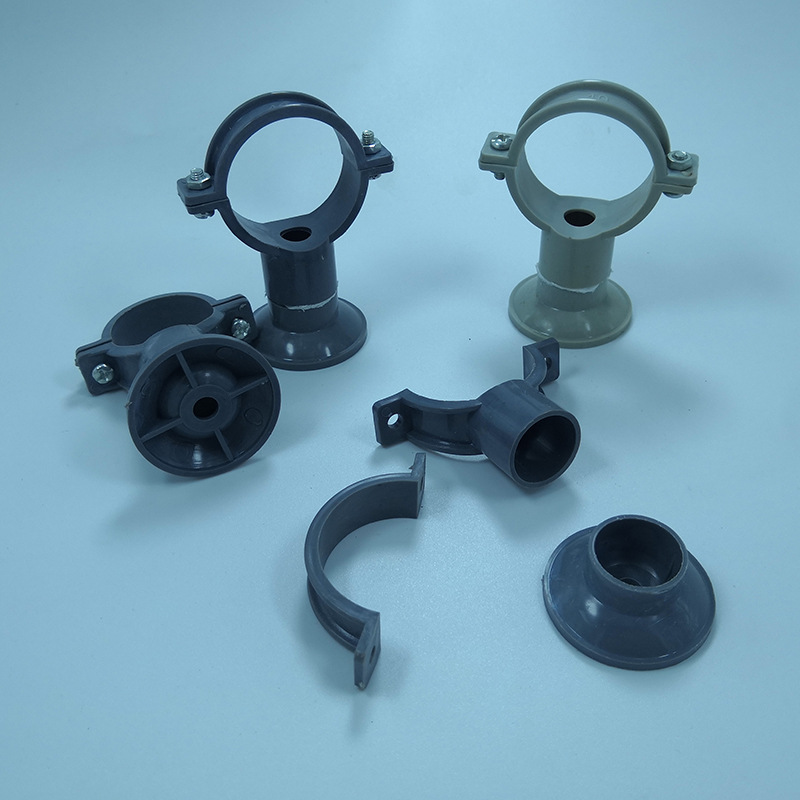 厂家直供ppr吊卡管卡 20 25 32 40水泥灰水管固定管夹带底座批发