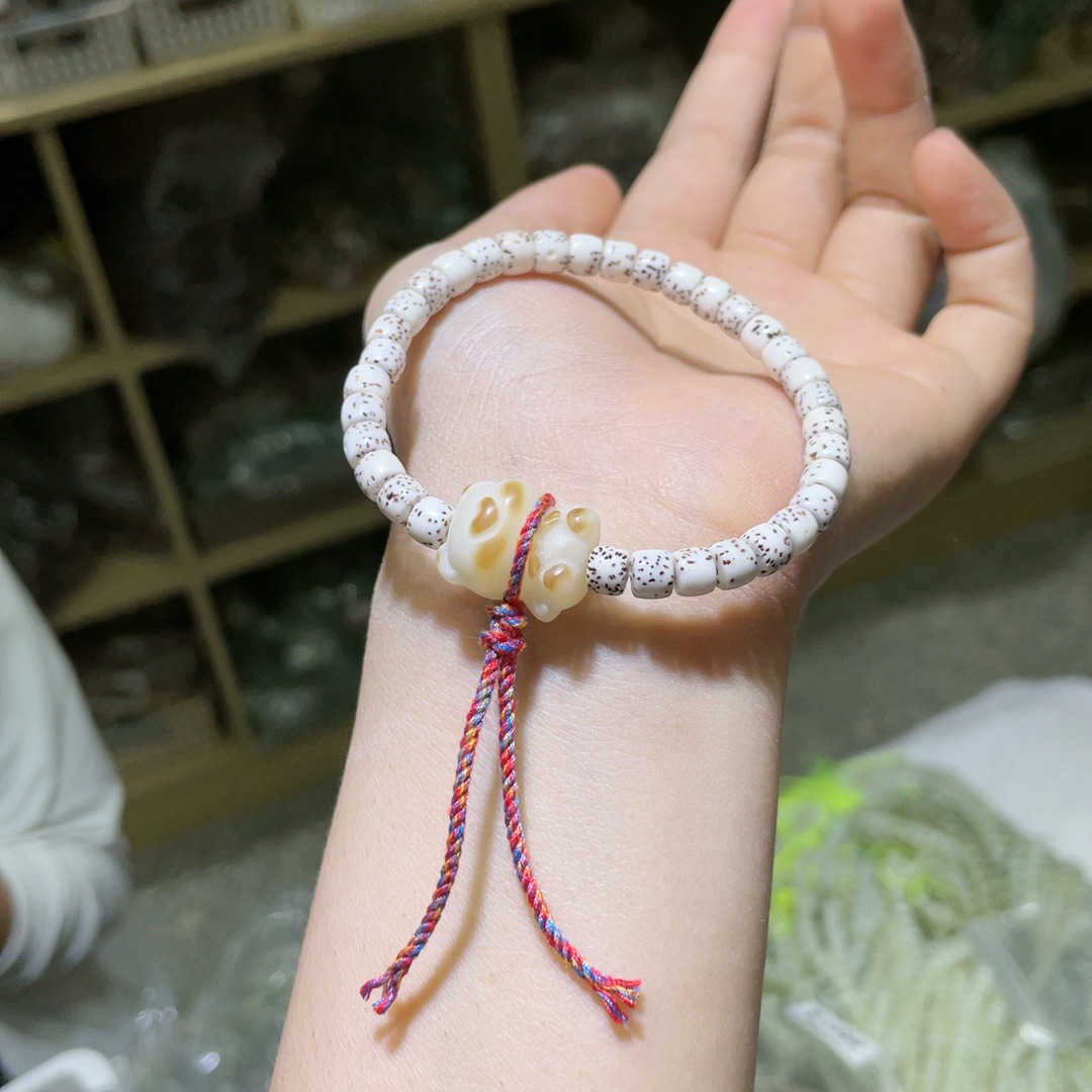 星月菩提搭配小熊手串个性小众设计精致文玩盘玩手链男女款饰品