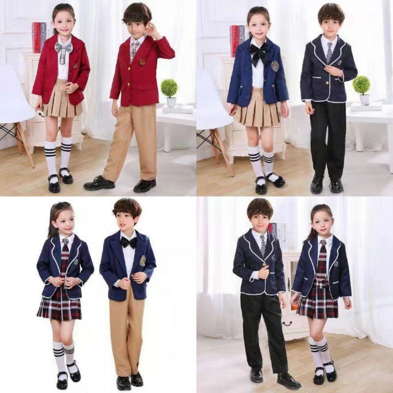 英伦风校服幼儿园园服秋冬装套装小学生学院风儿童班服入园照西装