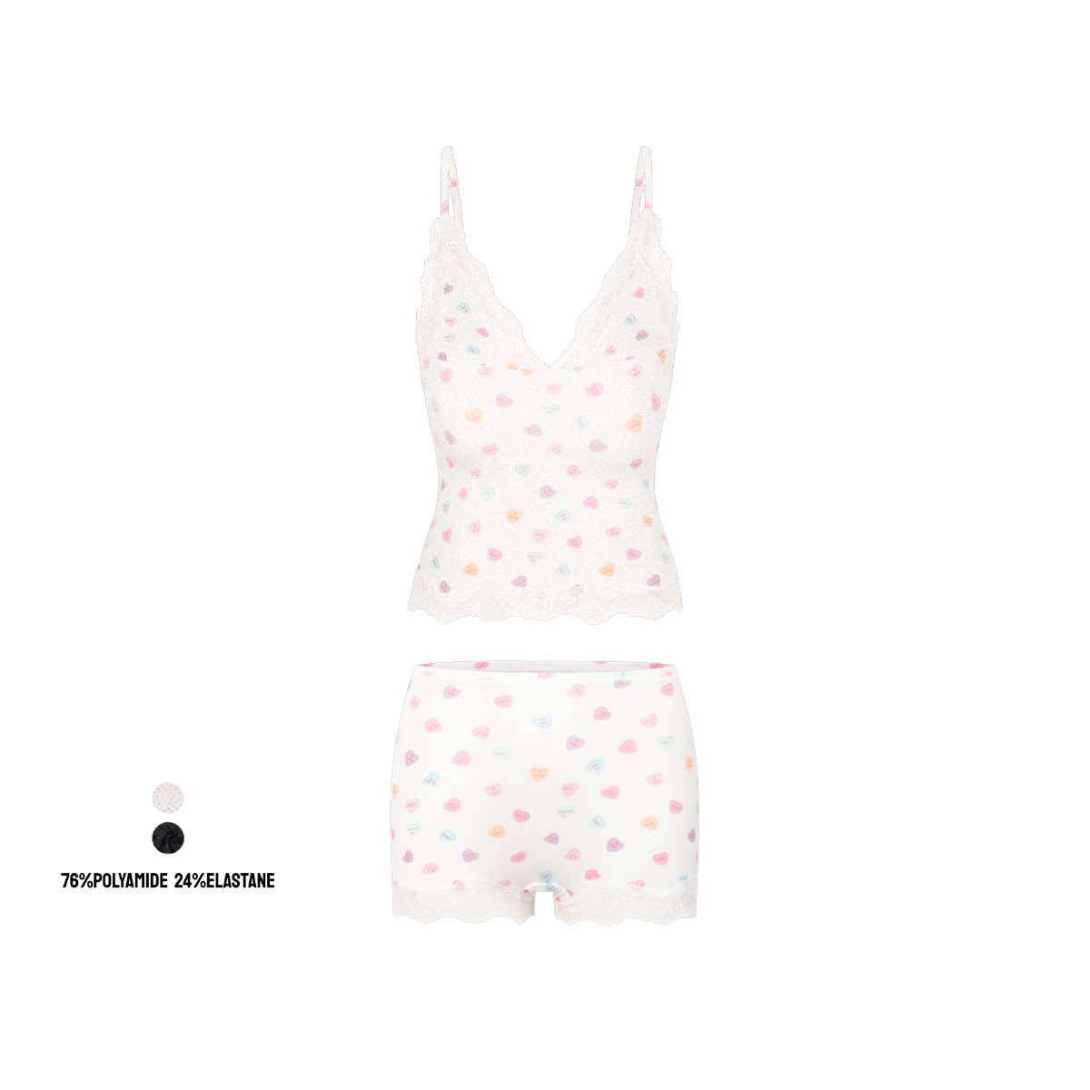 Triangle Cami&BoyShort性感蕾丝吊带背心短裤塑身套装SKIMS同款