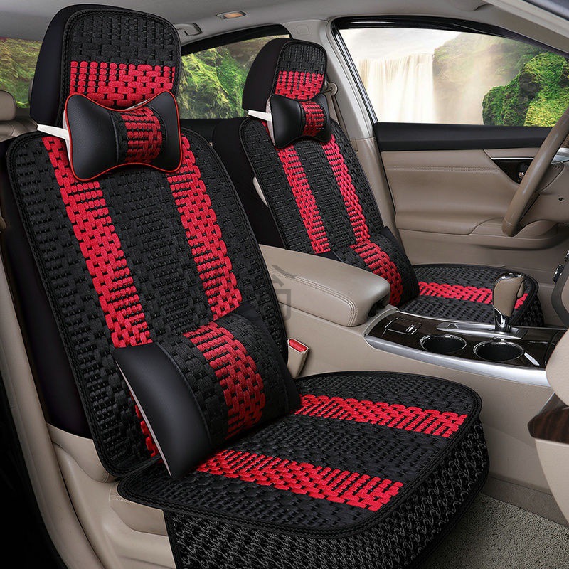 汽车座套夏季冰丝凉垫夏天专用坐垫全包围透气小车座椅套四季通用