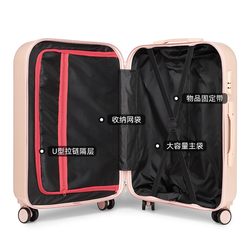 Small Luggage Men's and Women's Same Lightweight Boarding Trolley Case Universal Silent Wheel Student Password Travel Suitcase 24