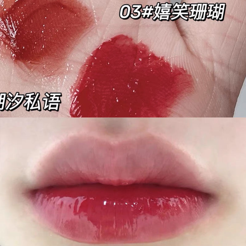 Shark Me Again! New Embossed Mirror Lip Lacquer Moisturizing Water Light Full Lips Fake Plain Face Student Cheap White DIY Female