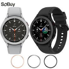 适用三星Galaxy watch6 手表菱形斜纹表圈watch5/4金属刻度保护环