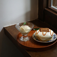 批发家用高脚雪糕冰淇淋碗碳焦冷饮布丁酸奶甜品奶昔玻璃杯子透明