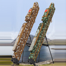 新款迷彩钓鱼包1.25米硬壳鱼竿包单层双层渔具包防水鱼竿包路亚包
