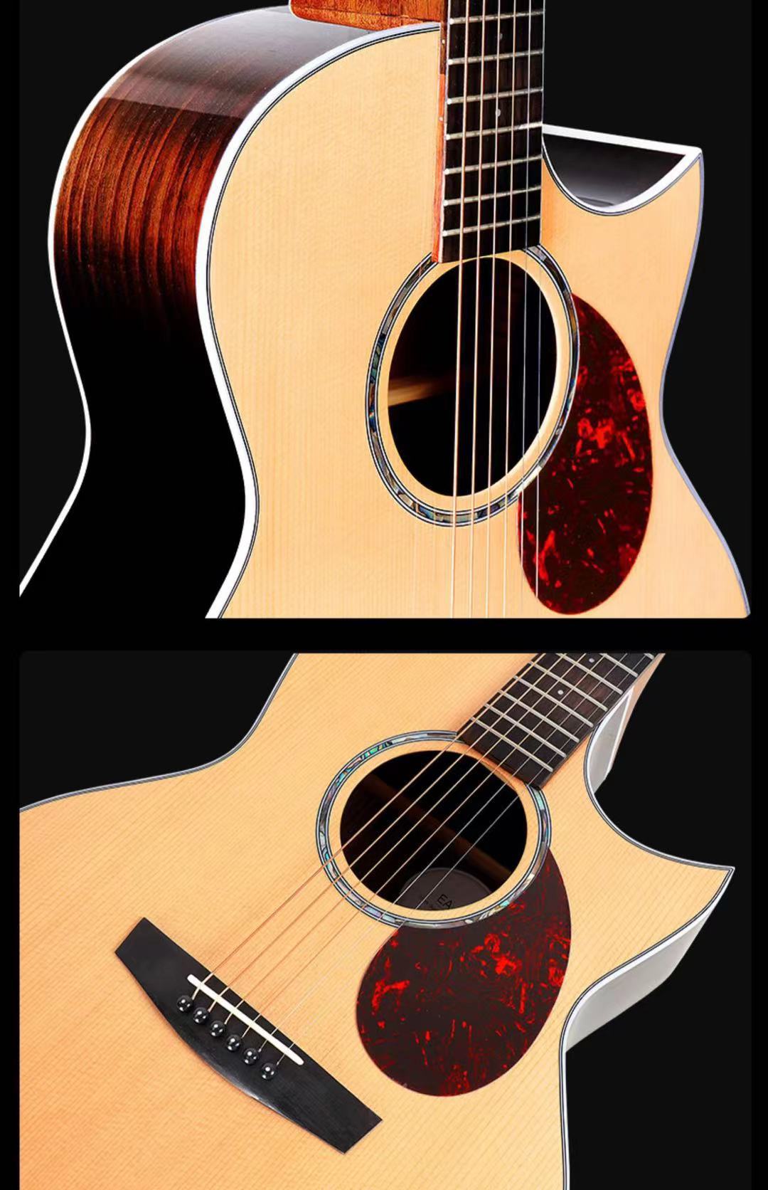 恩雅enyaq1q1m全单板民谣吉他高端木吉恩雅他t10s t10花海41英寸