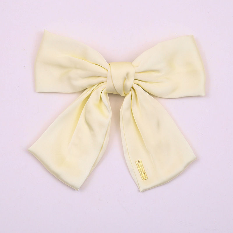 Liu Shishi's Same Style Barrettes Summer Back Head Black Big Bow Hairware Hair Band Female Tie Hair Clip Headdress