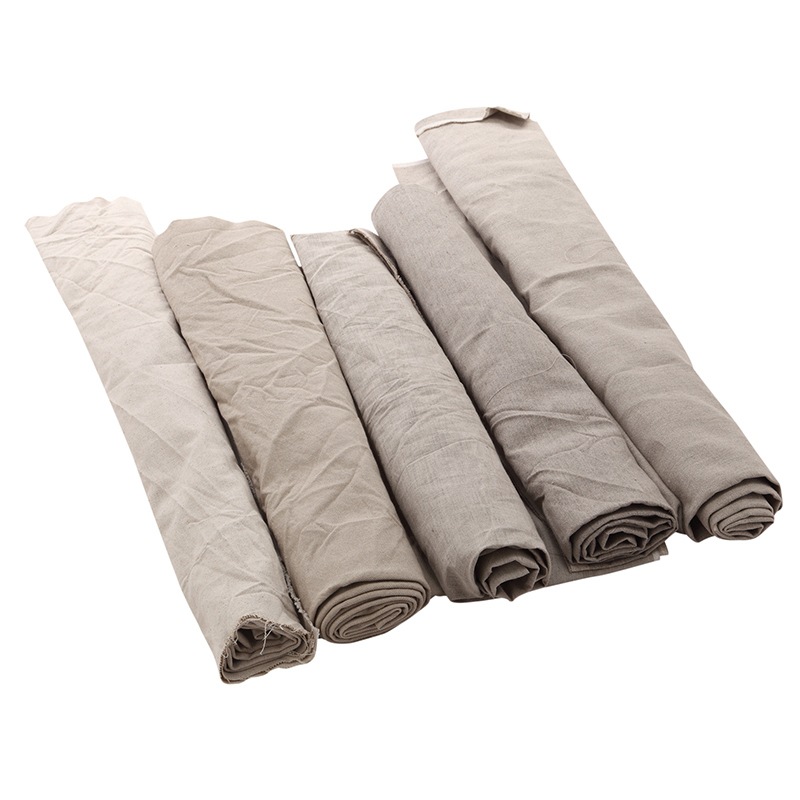 雨露麻油画坯布纯麻胚布中纹粗纹毛坯布纯亚麻油画布坯布宽2.3米