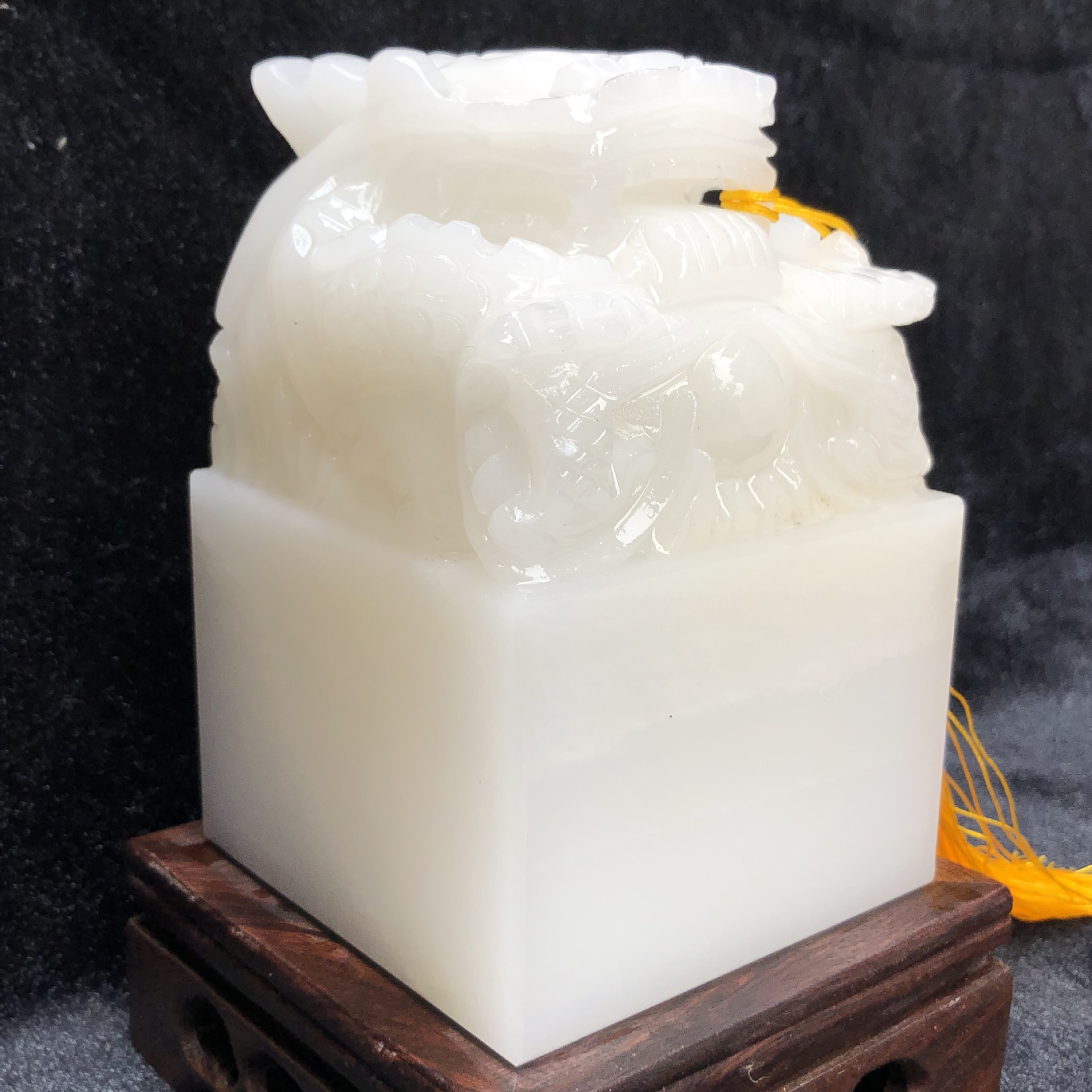 阿富汗白玉米黄玉黄龙玉贵州翠玉印章玉玺摆件雕刻米黄玉印章摆件