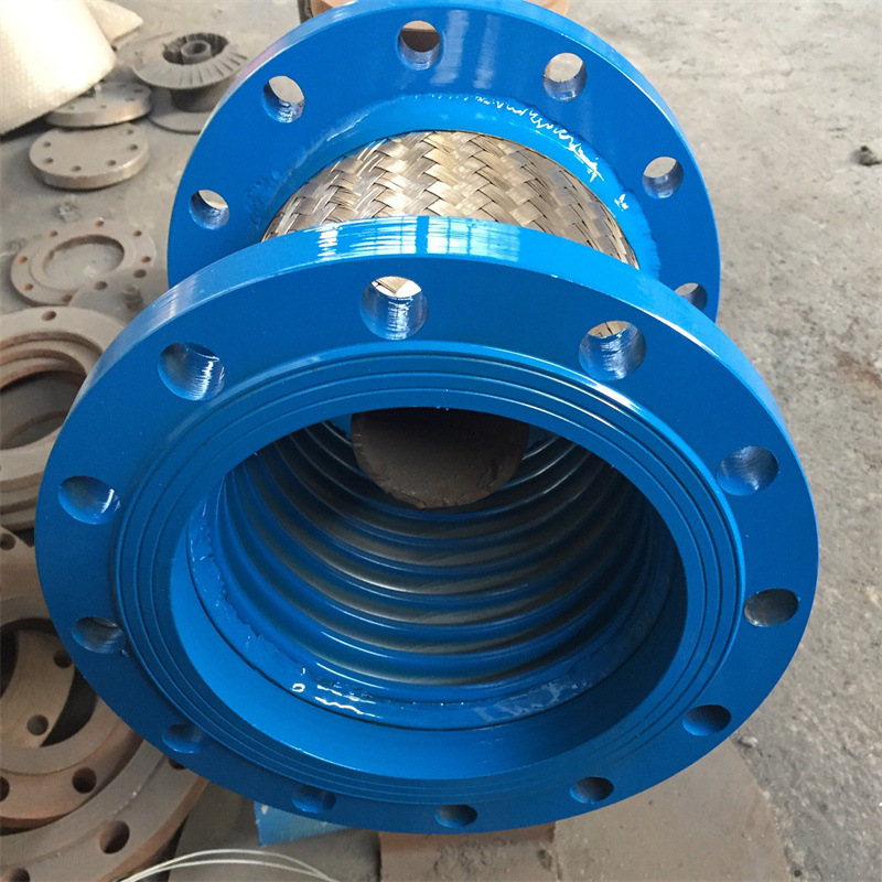 厂家供应不锈钢金属软管dn200法兰304沟槽式金属钢丝编织软连接