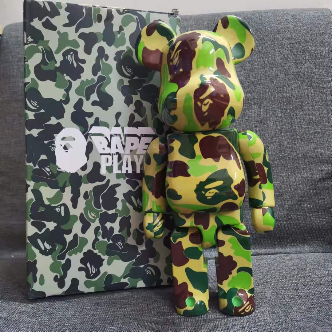 暴力熊积木熊bearbrick迷彩鲨鱼mmj合作款限定摆件手办盲盒-阿里巴巴
