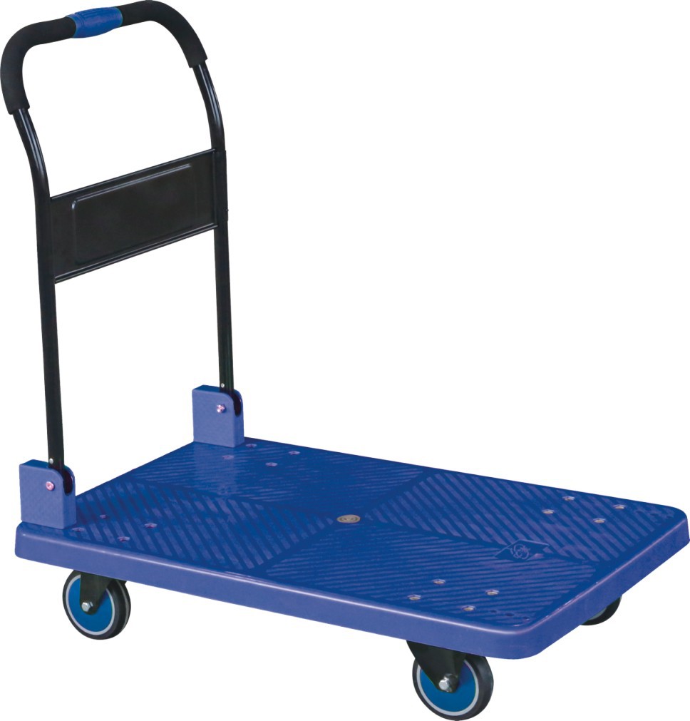 平板手推车仓库拉货搬运物流静音小推车四轮运输折叠拖车平板车