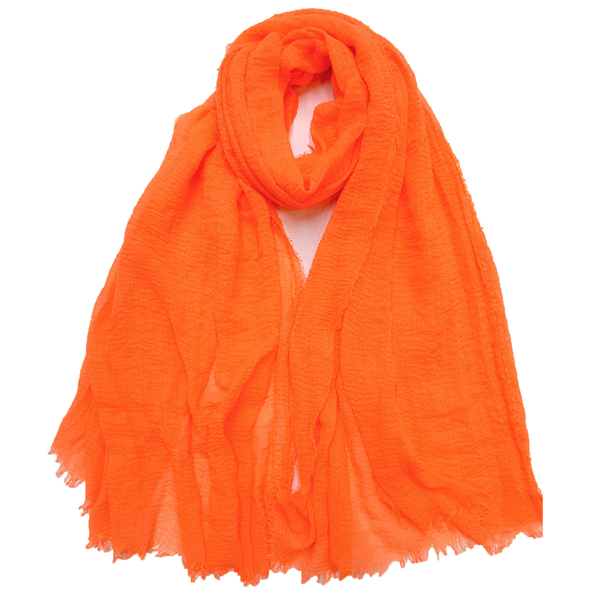 New European and American Export Exclusive for Cross-Border Fluorescent Cotton Linen Shawl Scarf