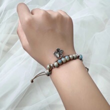 结福记手链烟紫好运手环手工编织手绳男女手链情侣学生简约手绳