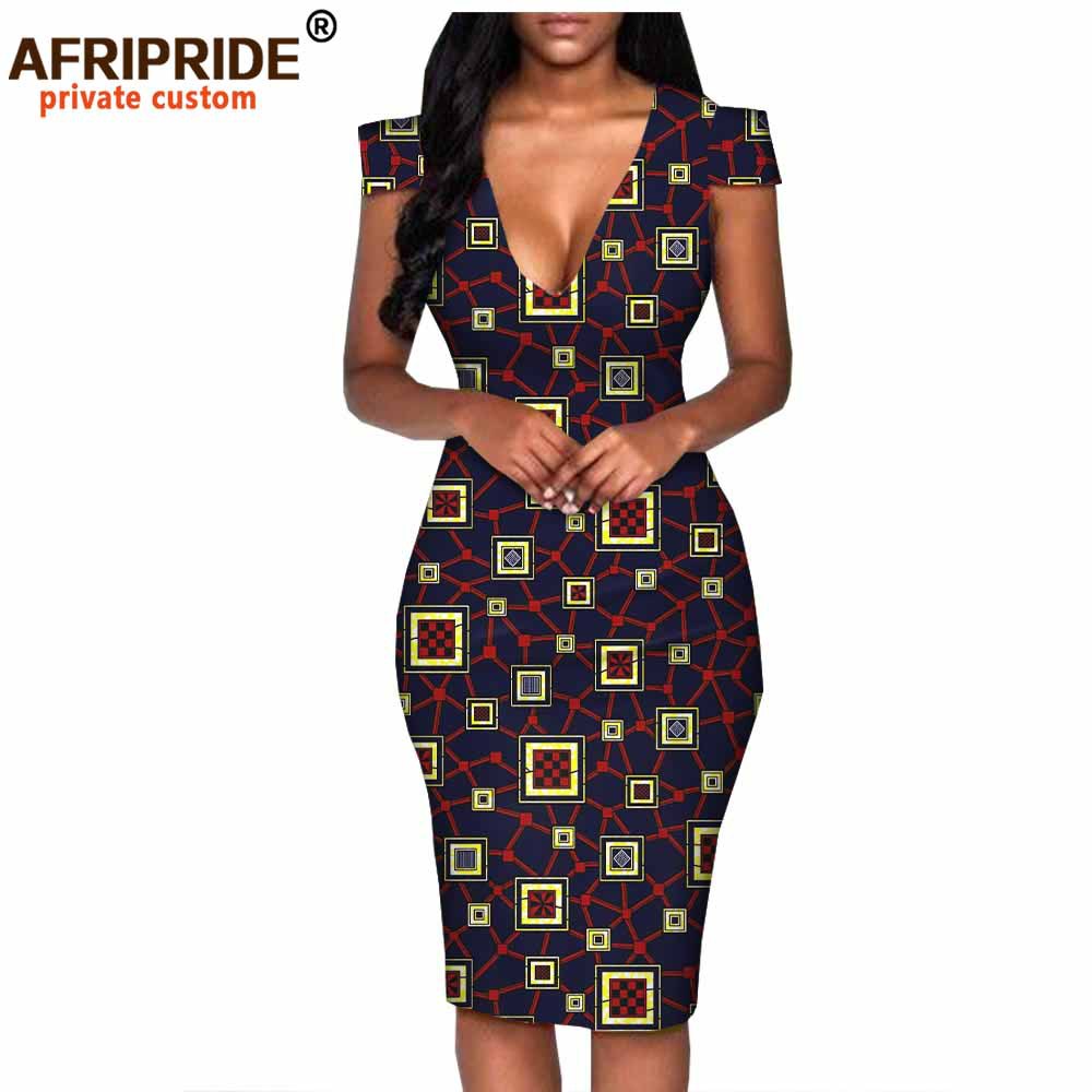 New Arrival Hot Sale African Ethnic Print Batik Cotton plus Size Fashion Dress Afripride1825074