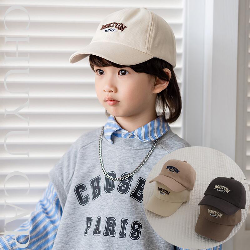 韩国新款儿童棒球帽时尚刺绣字母boston鸭舌帽宝宝遮阳帽r607-阿里巴