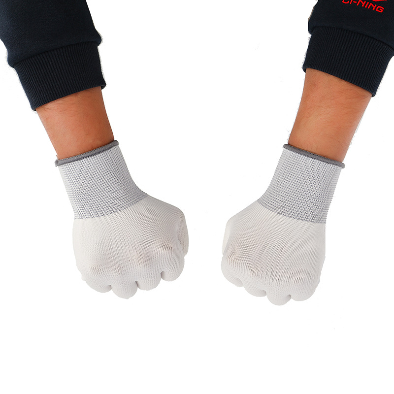 Nylon Pu Anti-Static Coated Gloves Wholesale 13-Pin Nylon Wear-Resistant Non-Slip Protective Durable Thin Labor Gloves