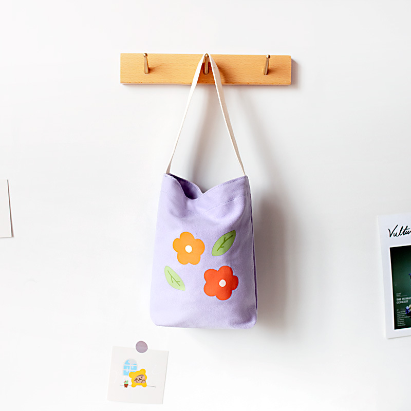 2021 Summer Portable Canvas Bag Female Korean Student Kettle Bag Milk Tea Bag Fashion Mobile Phone Handbag Small Cloth Bag