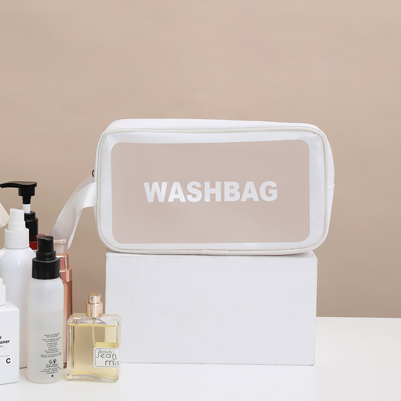 PVC Waterproof Cosmetic Bag Portable Portable Storage Bag Korean Large Capacity Transparent Wash Bag Travel Storage Bag