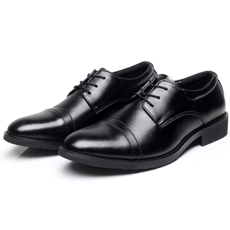 专注工作鞋30余年男鞋商务正装办公鞋系带低帮休闲公务员行政皮鞋
