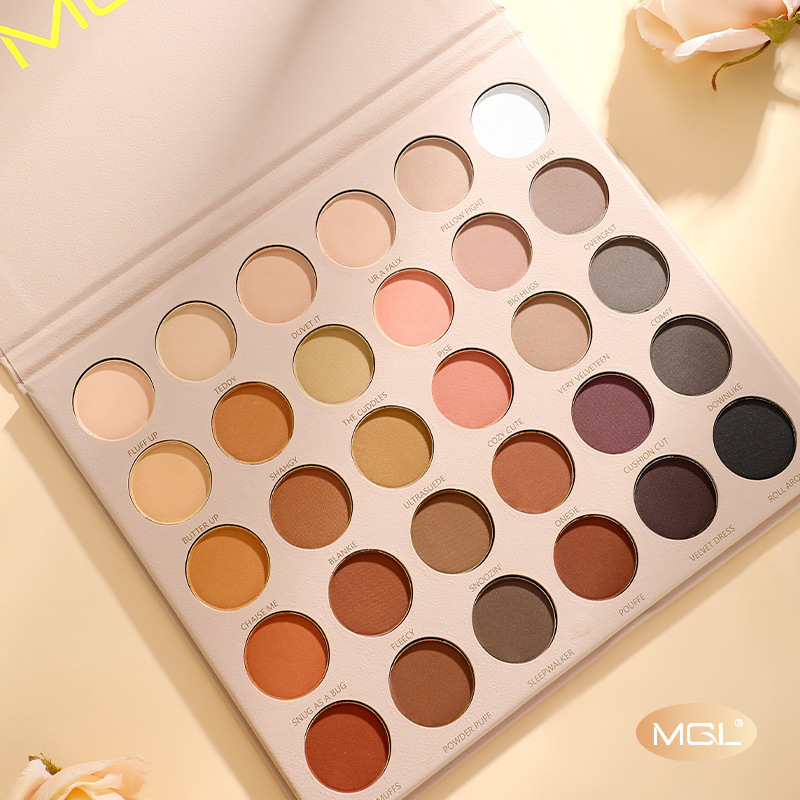 Mgl Full Matte Eyeshadow Palette Earth Color Nude Makeup 30 Color Eye Shadow Waterproof Not Smudge Smoky Makeup Makeup Palette Large Plate