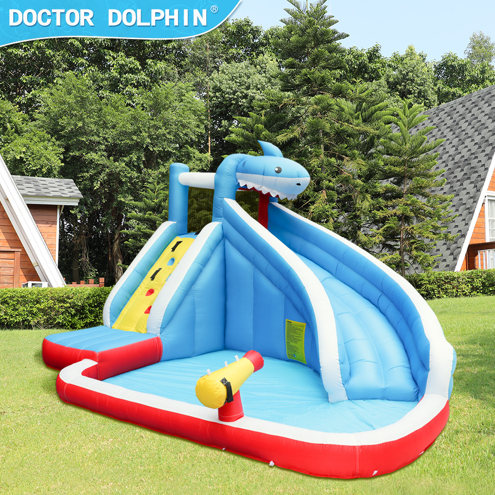 博士豚儿童充气城堡小型鲨鱼游乐设备充气跳床组合滑梯儿童玩乐