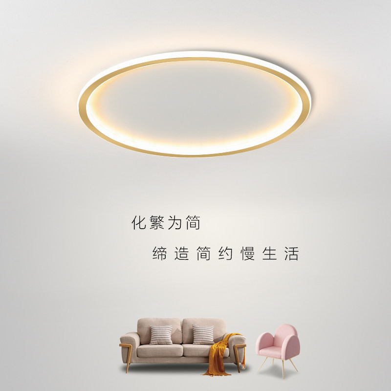 Nordic Master Bedroom Lamp Simple Modern LED Ceiling Lamp Room 2023 New Minimalist Ultra-Thin Net Red Lamp