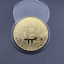 美国跨境现货纪念币金币3MM厚Bitcoin比特纪念圆形币虚拟币纪念章